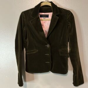 Juicy Couture Brown Velvet Blazer size small in excellent condition
